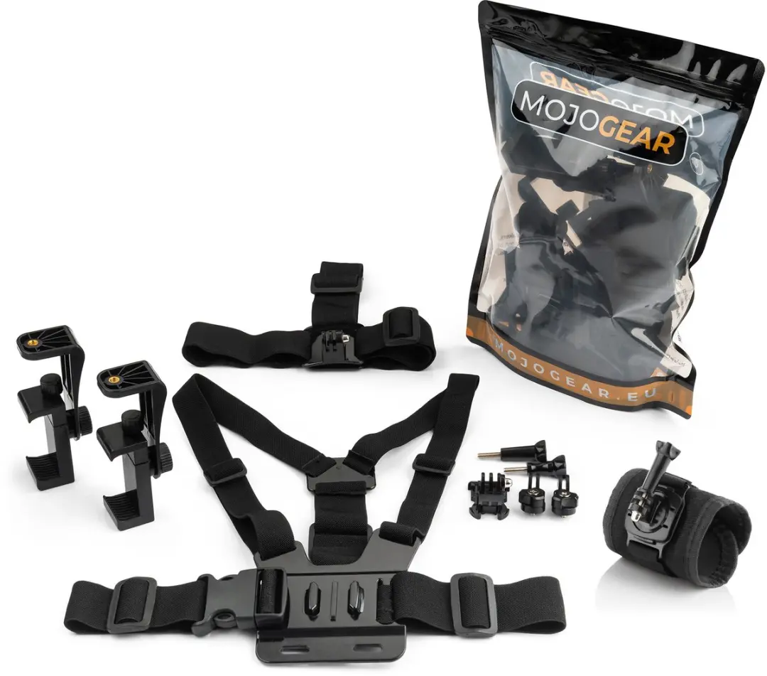 MOJOGEAR MG-A03 Body Mount Kit - GoPro & Smartphone - Zwart