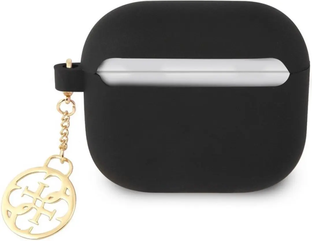 GUESS Charms Silicone Hoesje AirPods 3 - Zwart