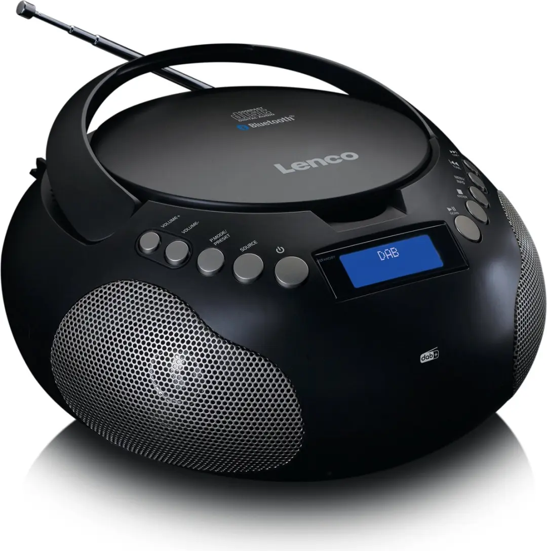 Lenco SCD-341BK Draagbare Radio - DAB/FM/Bluetooth - Zwart