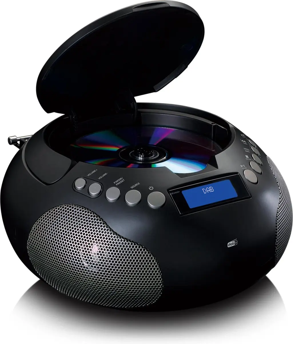 Lenco SCD-341BK Draagbare Radio - DAB/FM/Bluetooth - Zwart