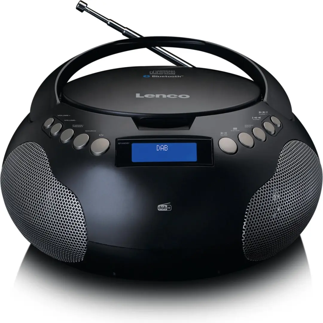 Lenco SCD-341BK Draagbare Radio - DAB/FM/Bluetooth - Zwart - afbeelding 6 van 6