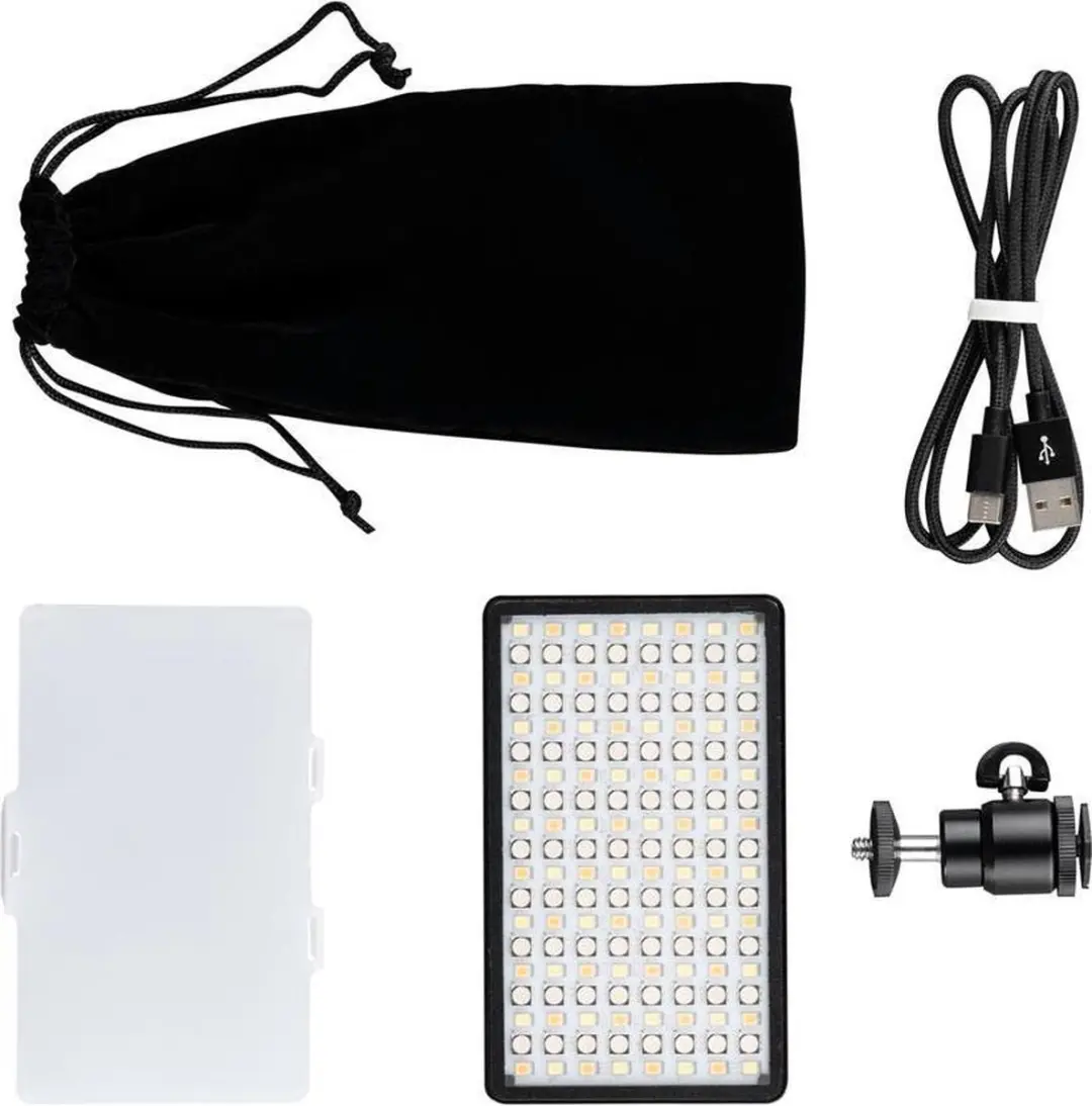 Dörr BVL-152 RGB LED Videolamp - 152 LED - 5600K - Zwart