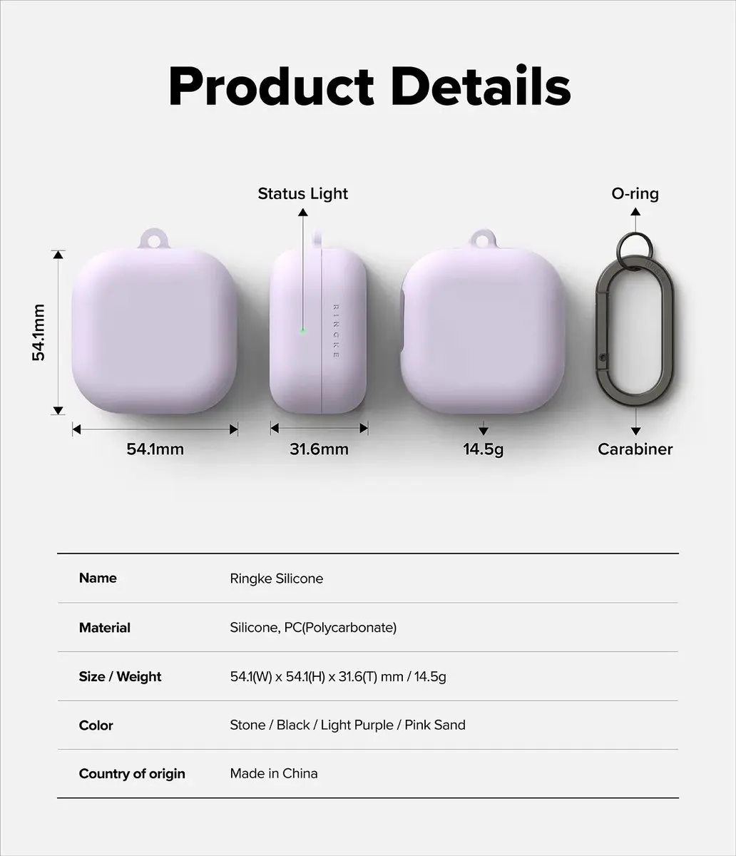 Ringke Silicone Hoesje Samsung Galaxy Buds 4/4 Pro - Paars