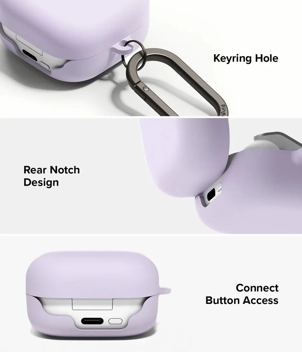 Ringke Silicone Hoesje Samsung Galaxy Buds 4/4 Pro - Paars