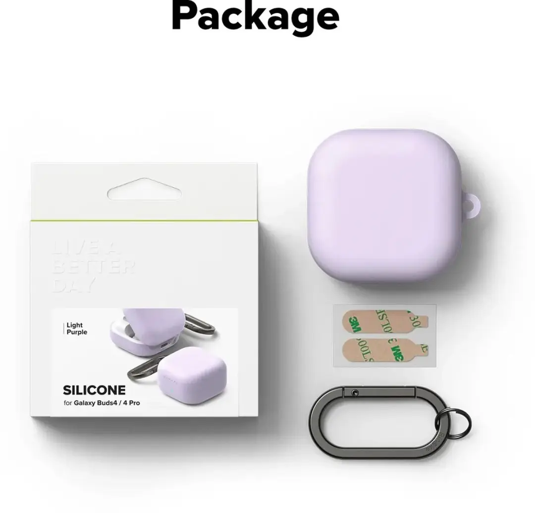 Ringke Silicone Hoesje Samsung Galaxy Buds 4/4 Pro - Paars