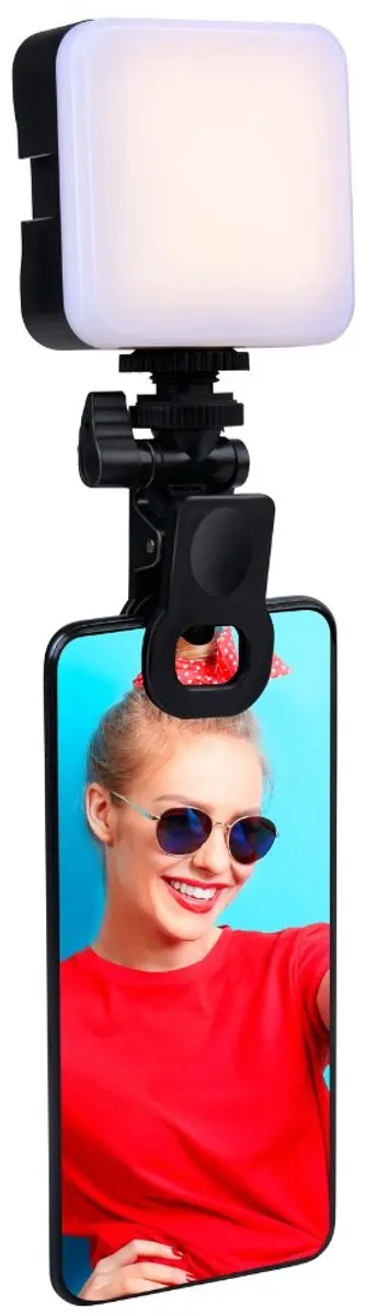 Grundig Clip-on Selfie Lamp MECAOU14880/004 - 100 LED - USB-C - Zwart