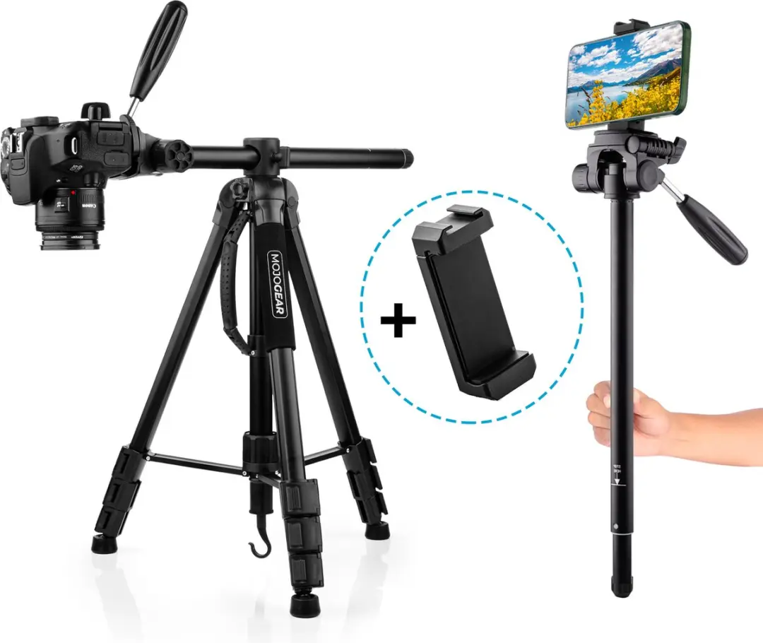 MOJOGEAR MG-35-T 3-in-1 Statief 167cm - Zwart