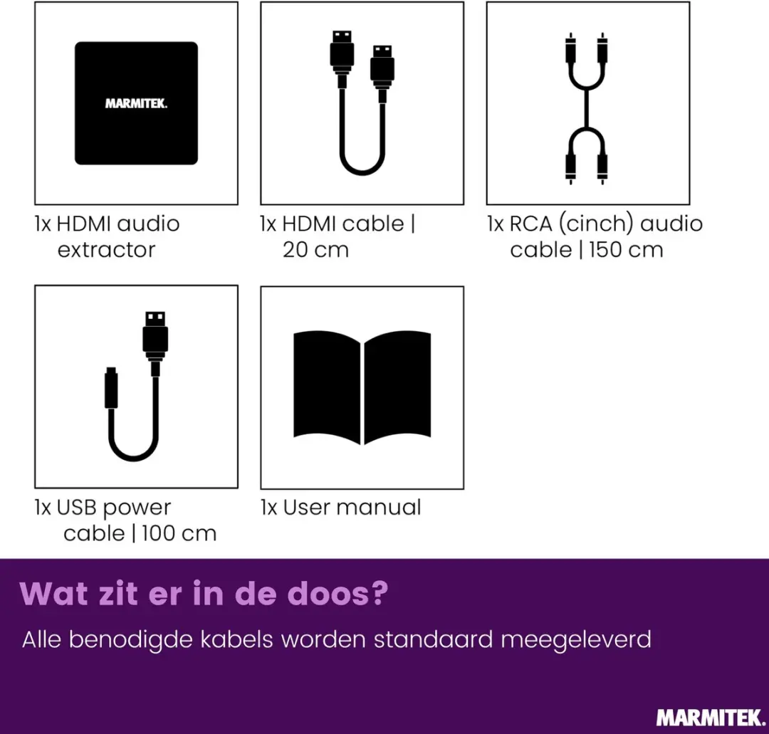 Marmitek CEC130 HDMI Audio Extractor - Grijs - afbeelding 6 van 6