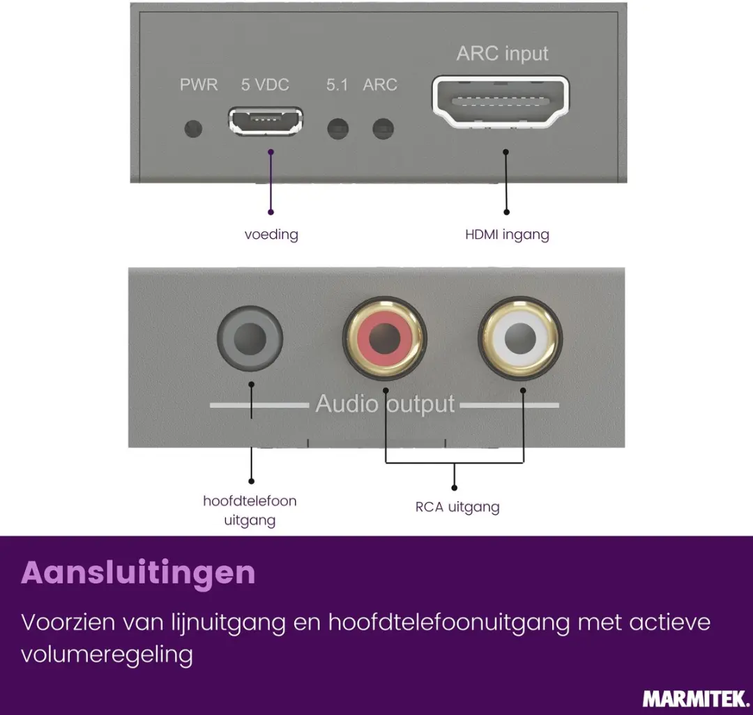 Marmitek CEC130 HDMI Audio Extractor - Grijs