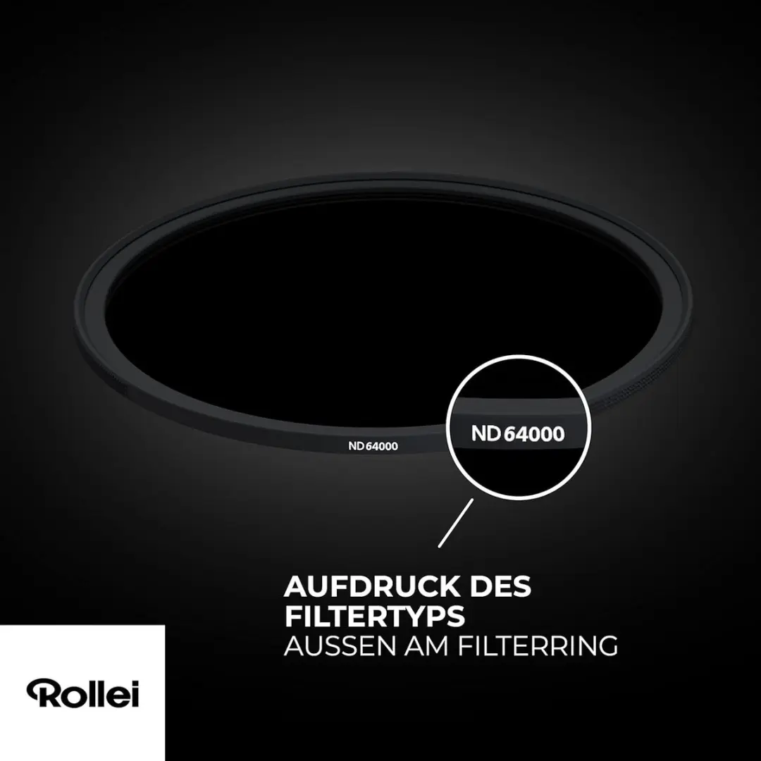 Rollei F:X Pro Magnetic ND64000 Filter 62mm - 16 Stops - Zwart