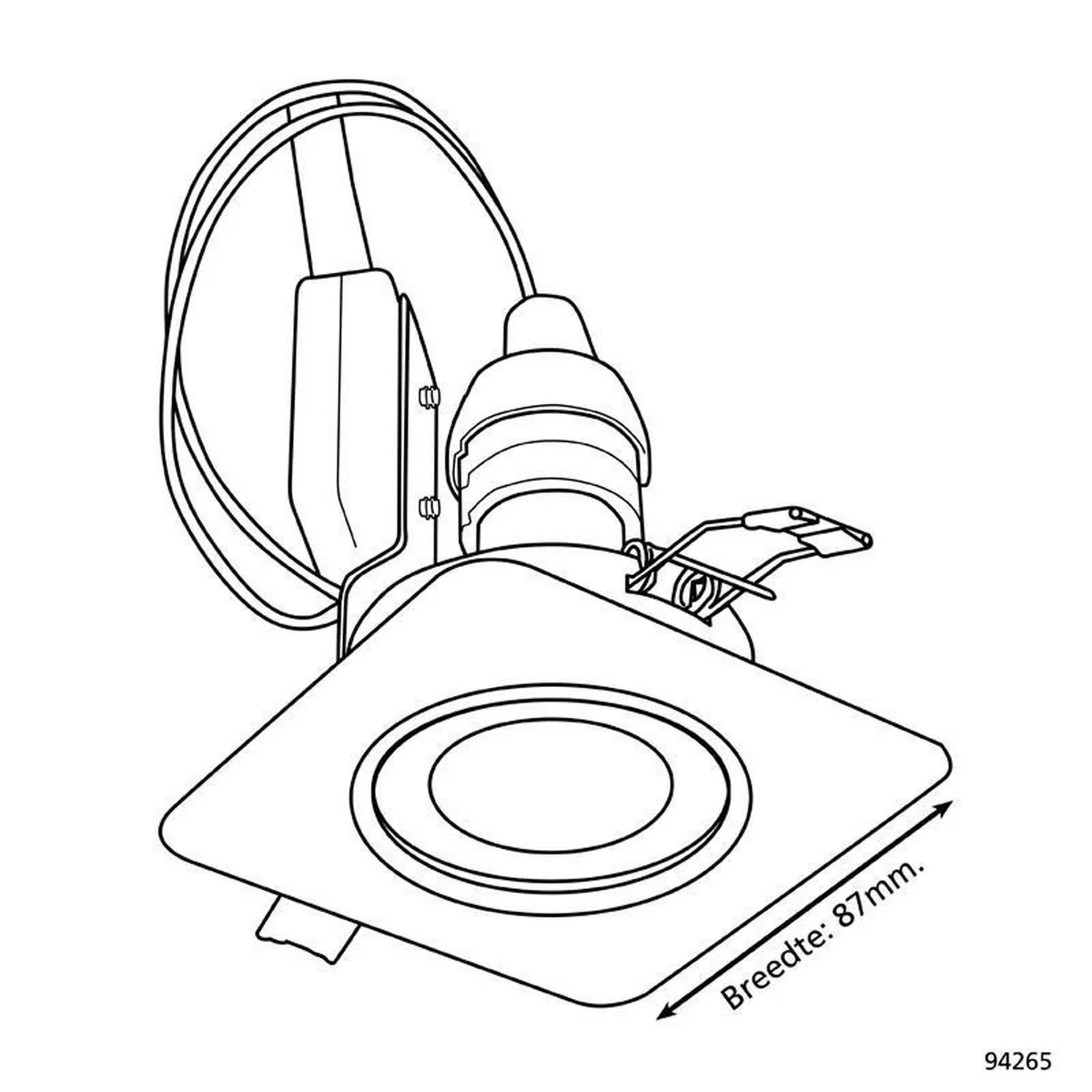 Eglo Peneto Inbouwspot LED 87x87mm Brons