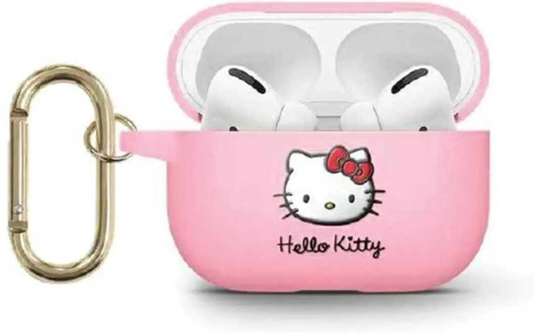 Hello Kitty Siliconen 3D Kitty Hoofdhoes AirPods 3 - Roze