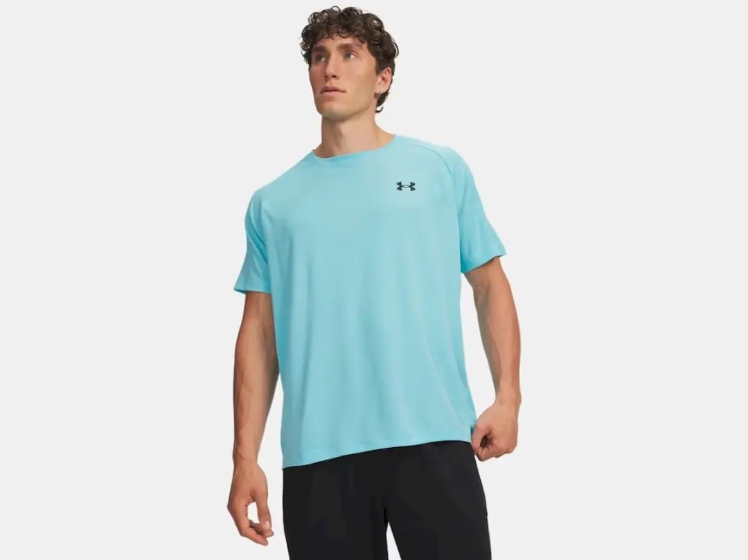 Under Armour Tech Textured SS T-shirt Heren - Blauw XL