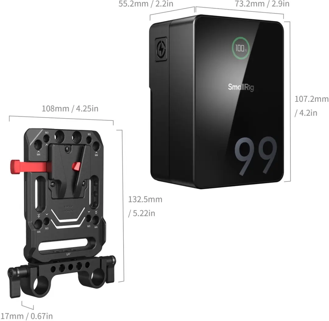 SmallRig VB99 Pro mini V Mount Battery Kit 6800mAh