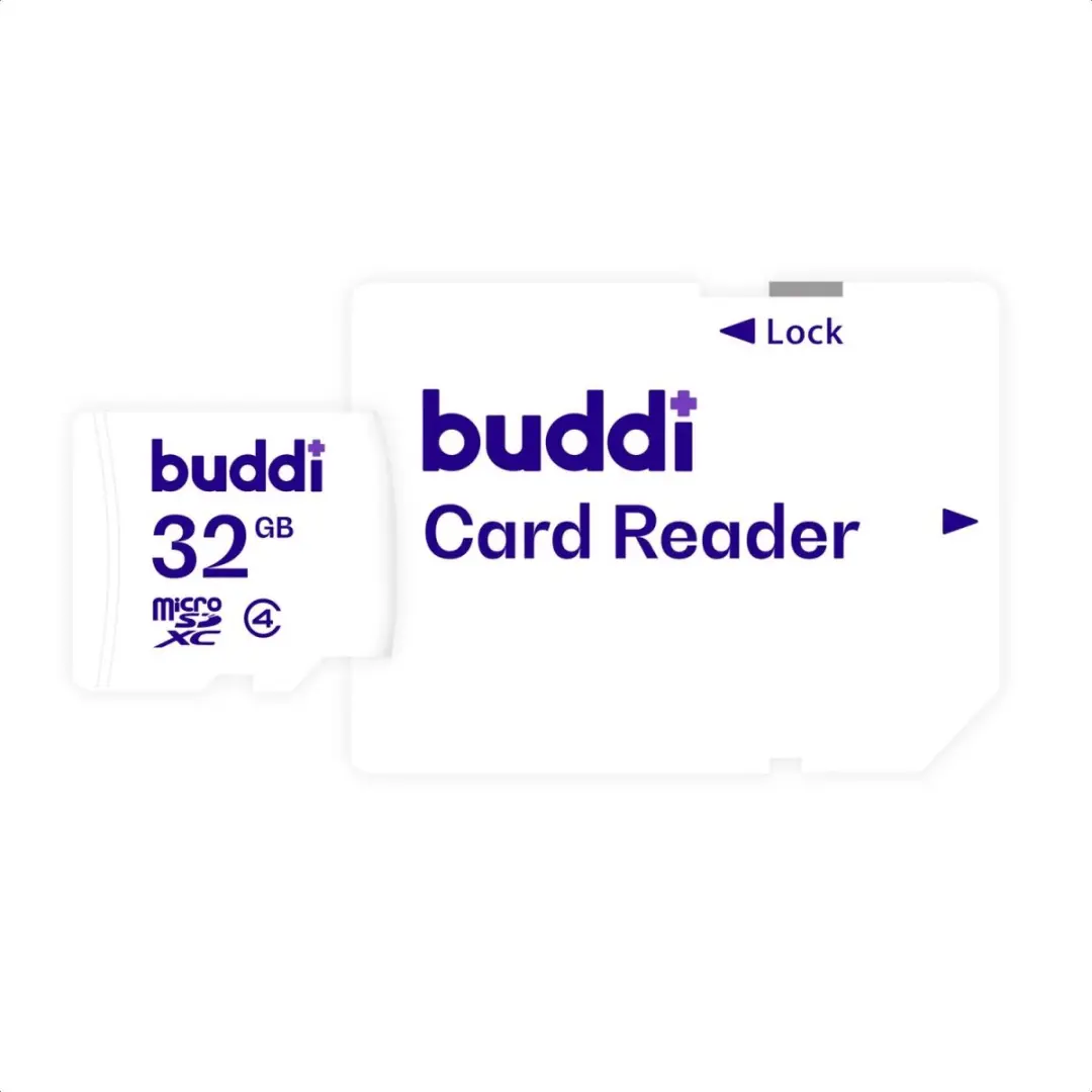 Buddi MicroSDXC 32GB Geheugenkaart - Wit