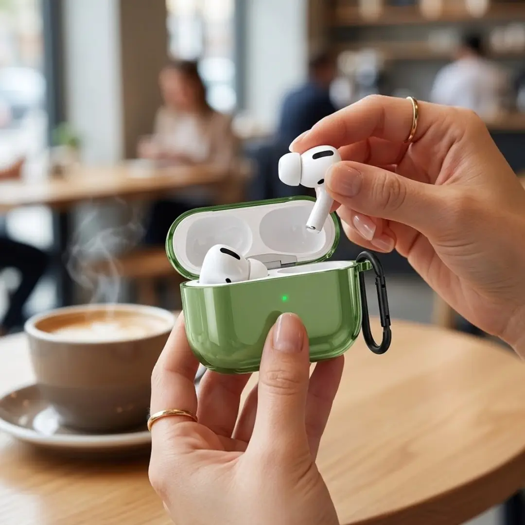 NUVEX Hoesje AirPods Pro 2 Groen Transparant