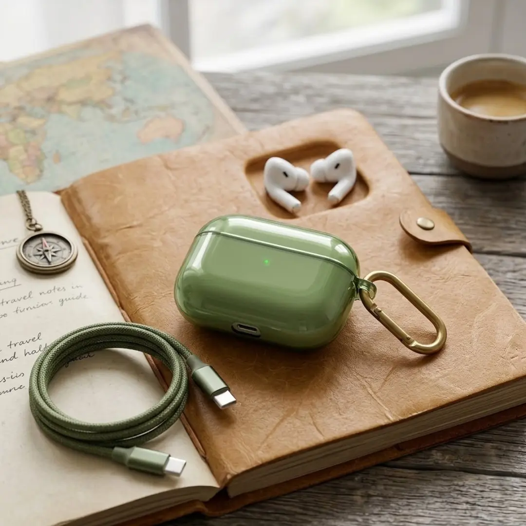 NUVEX Hoesje AirPods Pro 2 Groen Transparant