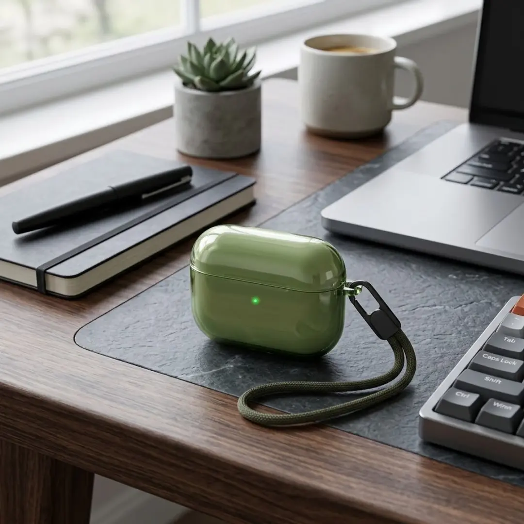 NUVEX Hoesje AirPods Pro 2 Groen Transparant