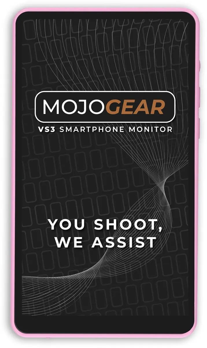 MOJOGEAR VS3 Vlogmonitor - Roze - Magnetisch - Inclusief Bluetooth Remote
