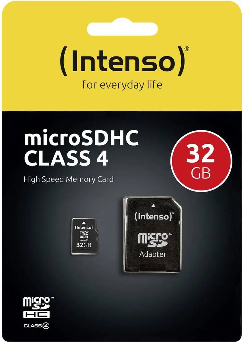 Intenso Micro SDHC 32GB Klasse 4 Geheugenkaart