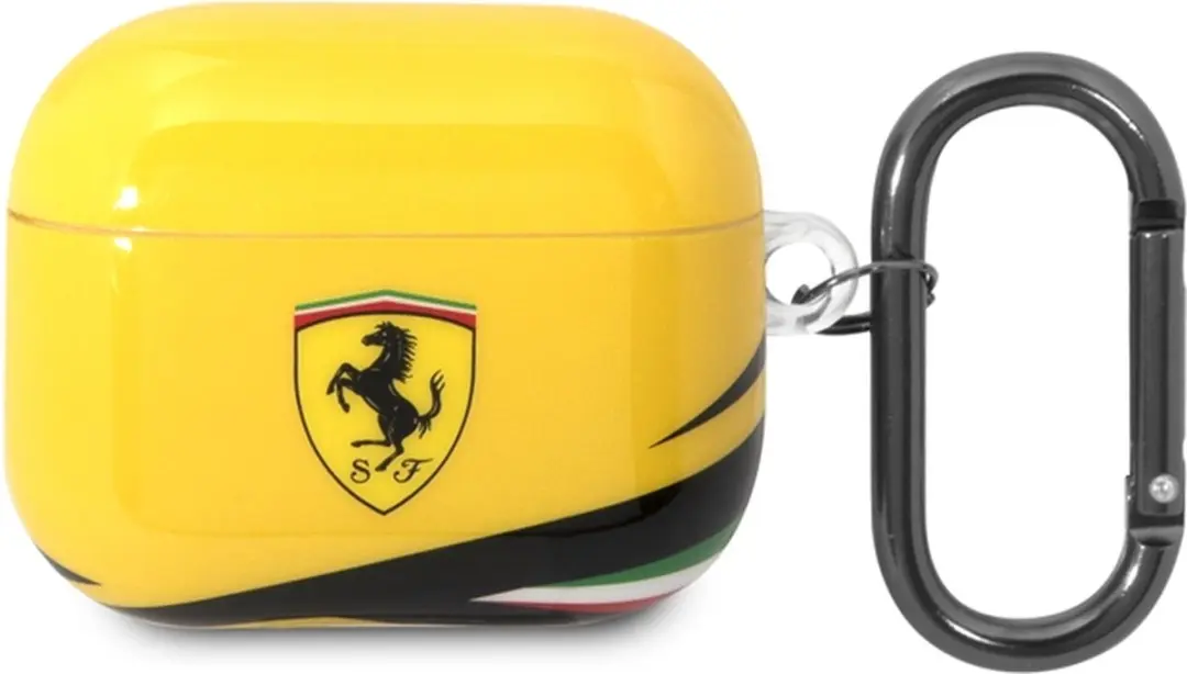 Ferrari Hoesje AirPods 3 - Geel - Siliconen & Anti-Shock