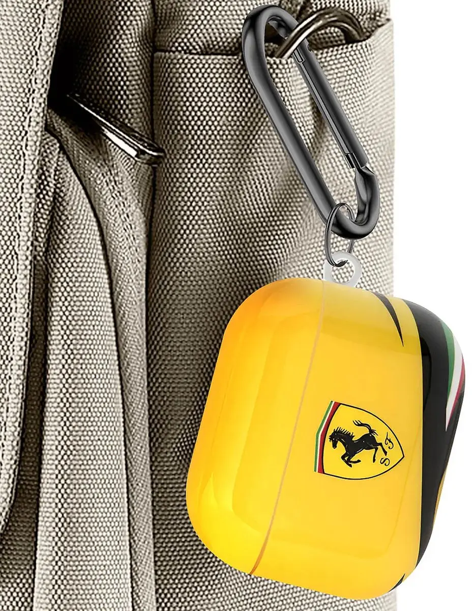 Ferrari Hoesje AirPods 3 - Geel - Siliconen & Anti-Shock