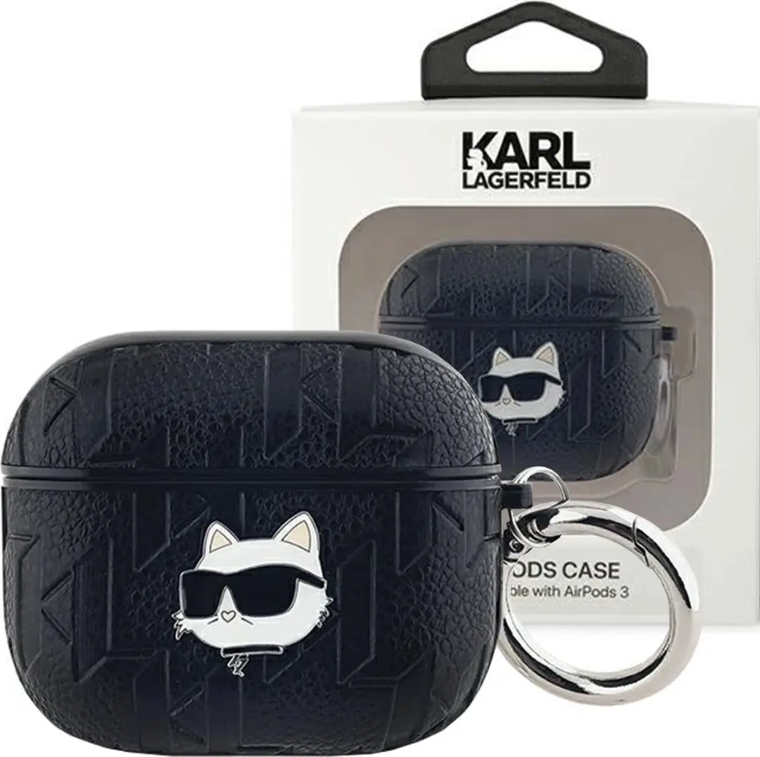 Karl Lagerfeld Choupette Hoesje AirPods 3 KLA3PGCHPK - Zwart