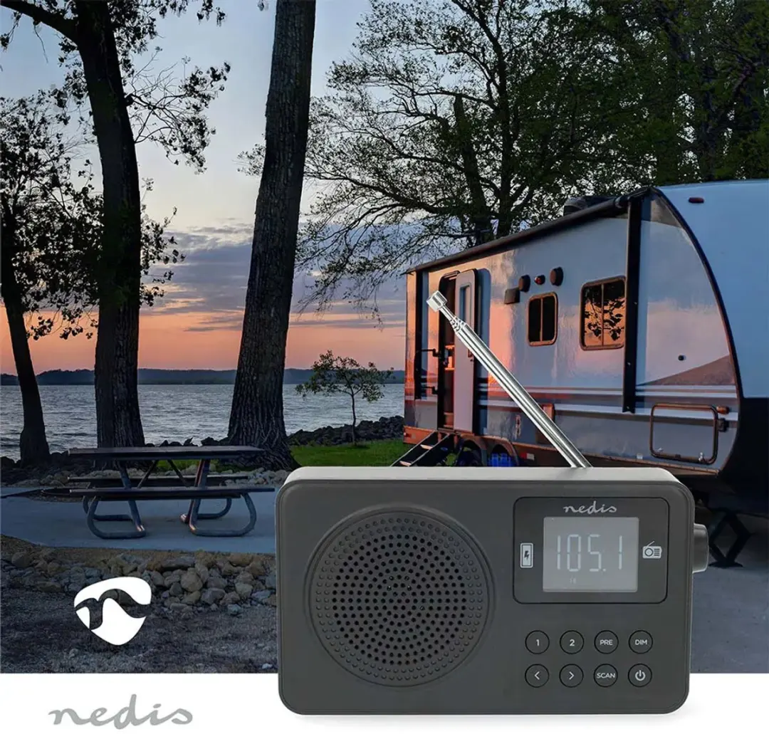 Nedis FM-Radio RDFM2225BK - Draagbaar - 2W - Zwart