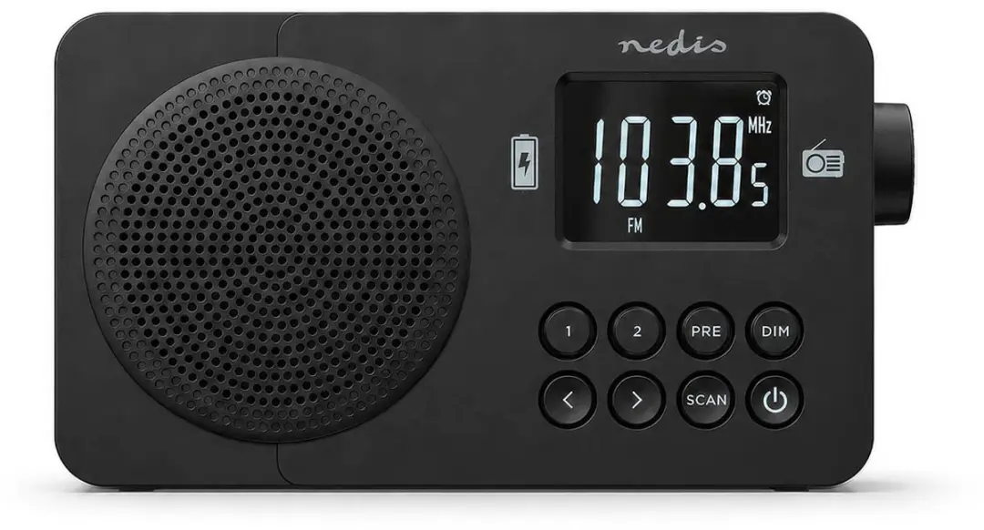 Nedis FM-Radio RDFM2225BK - Draagbaar - 2W - Zwart