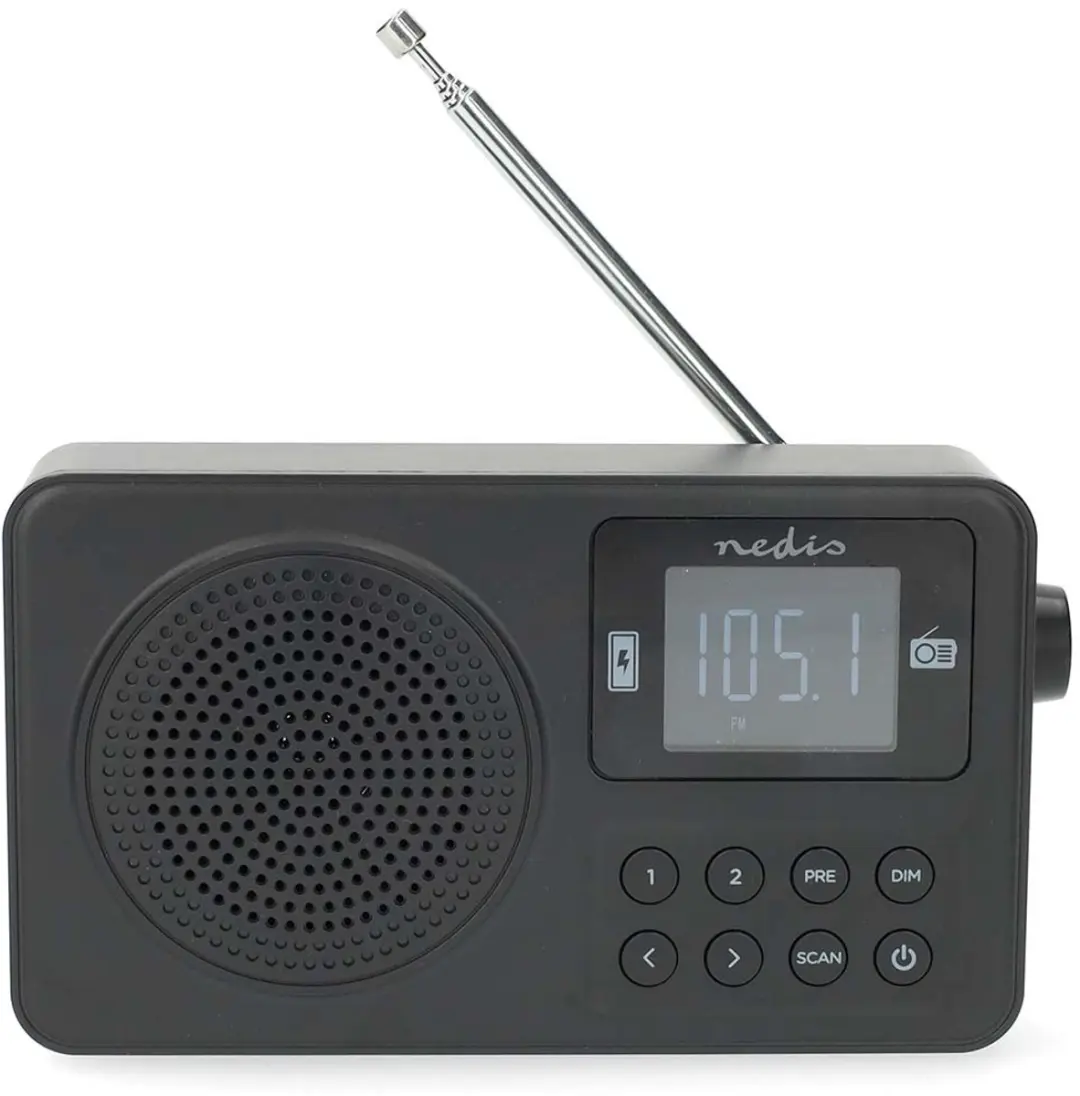 Nedis FM-Radio RDFM2225BK - Draagbaar - 2W - Zwart
