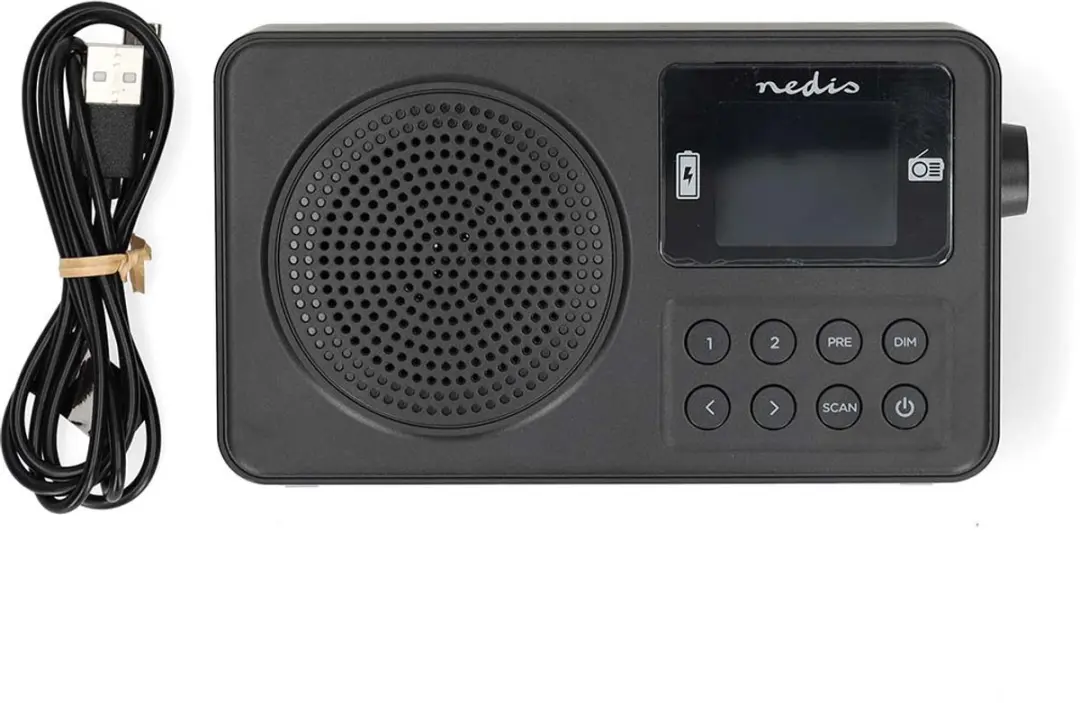 Nedis FM-Radio RDFM2225BK - Draagbaar - 2W - Zwart - afbeelding 6 van 6