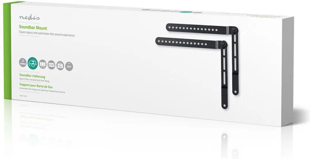 Nedis SBMT10BK Soundbarbeugel - Universeel - 10 kg - Zwart