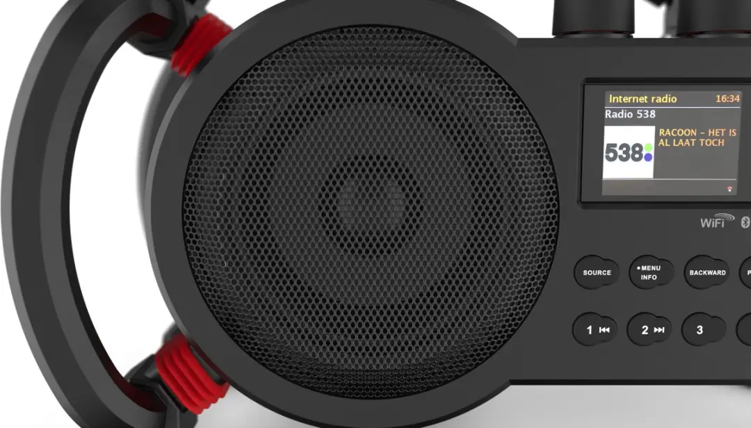 PerfectPro NBX2 Bouwplaatsradio - DAB+/FM/Bluetooth - 15W - Zwart - afbeelding 6 van 6