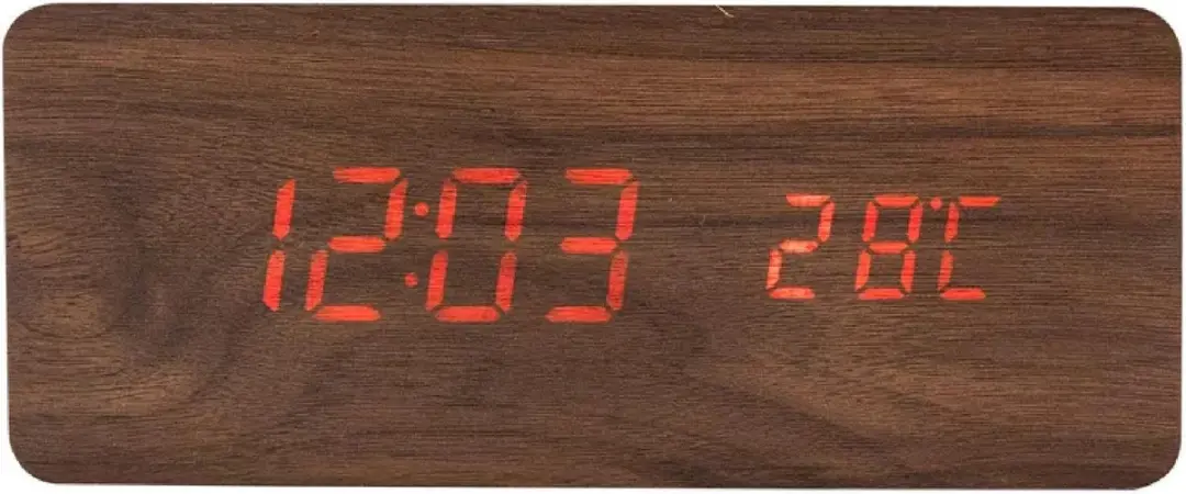 Denver Wekkerradio Projectie ECQ-104NL - Hout