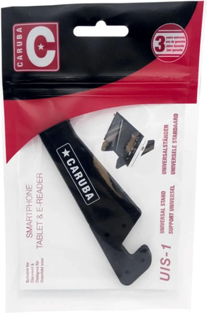 Caruba Opvouwbare Standaard voor Smartphone/Tablet - Zwart