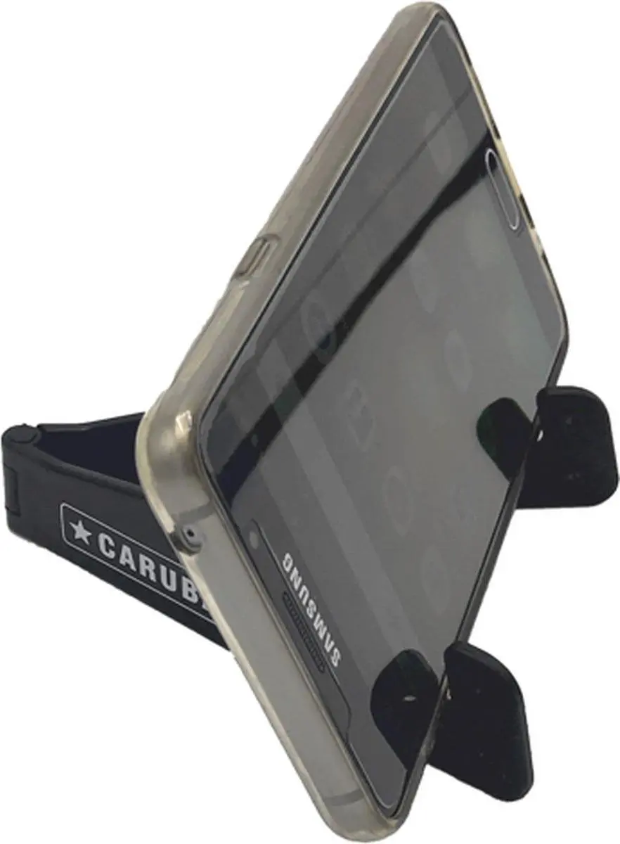 Caruba Opvouwbare Standaard voor Smartphone/Tablet - Zwart