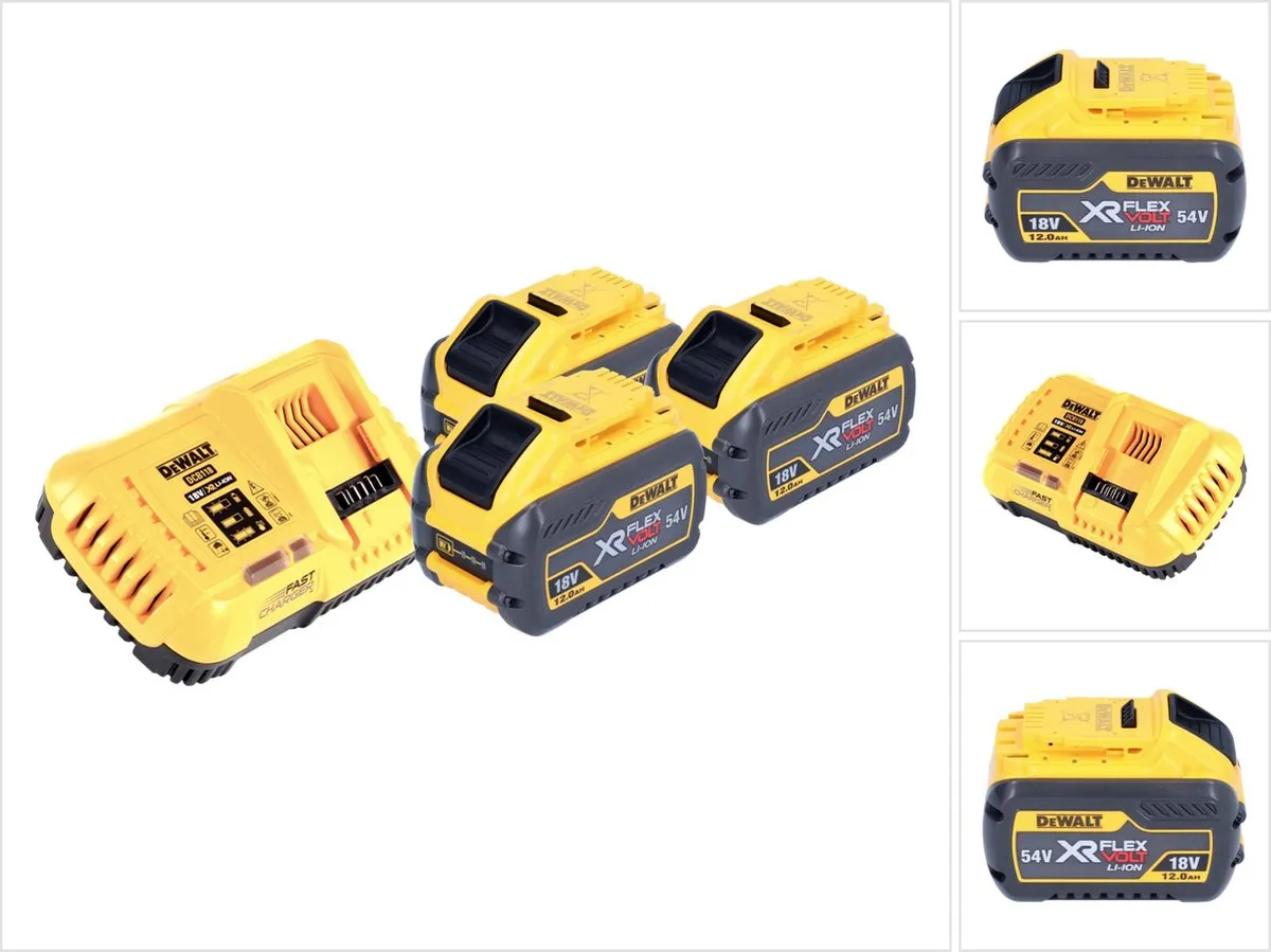 DeWalt DCB118Y3 Accu-starterset 3x 12Ah XR FLEXVOLT