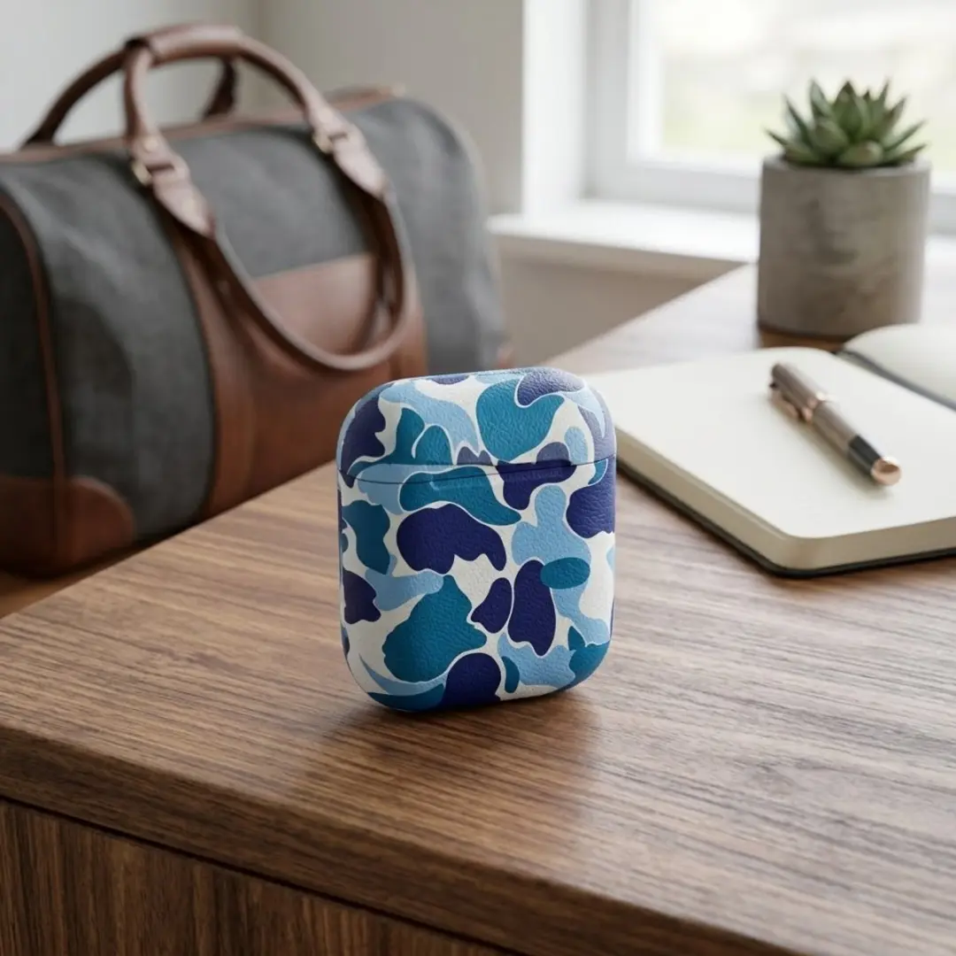 NUVEX Hoesje AirPods 4 - Blauw Camouflage