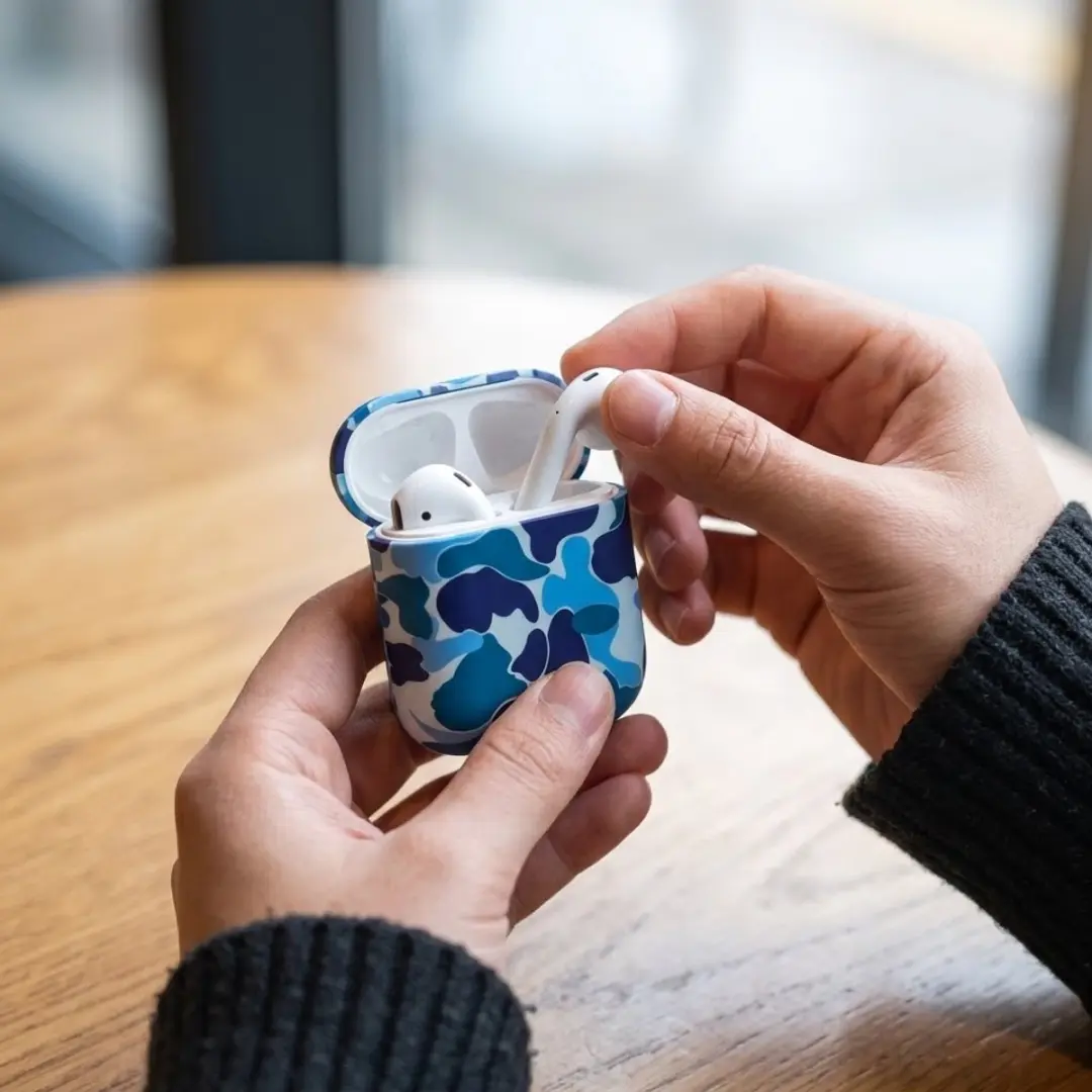 NUVEX Hoesje AirPods 4 - Blauw Camouflage