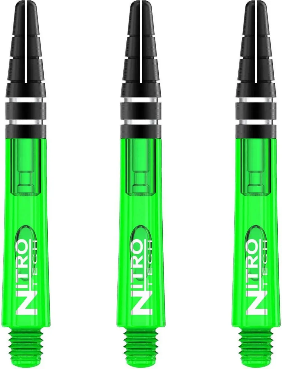 Red Dragon Nitrotech Groen Dartschachten C445 - 9 Stuks