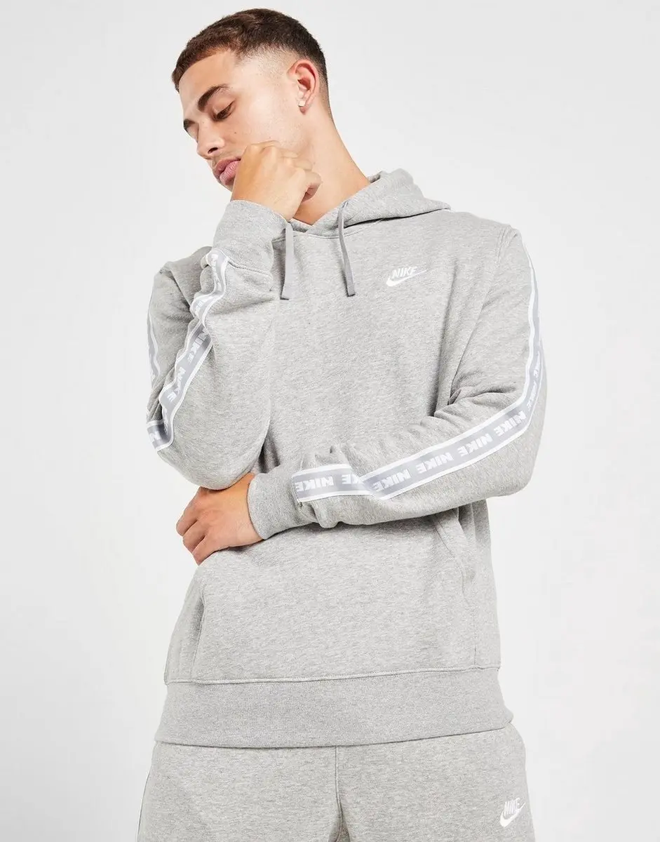 Nike Heren Trainingspak Fleece - Grijs/Wit L