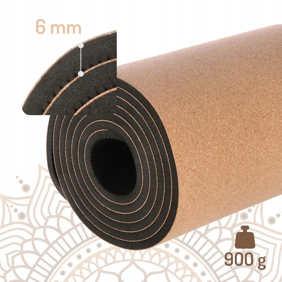HMS YM11 Yogamat - Antislip - 1 Stuk - Zwart/Bruin