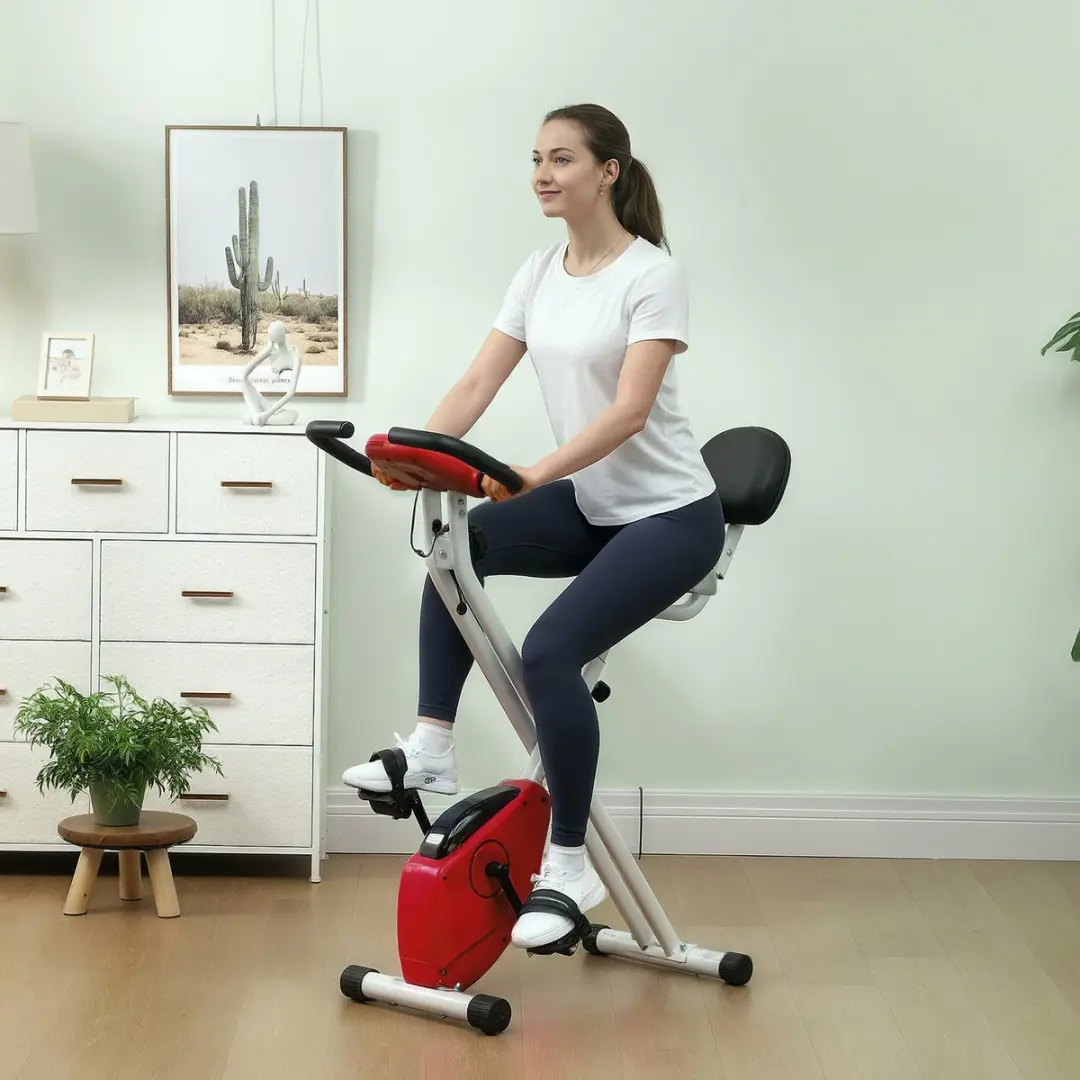 Homcom Magnetische Hometrainer 43x97x109cm - 8 Niveaus - Wit - afbeelding 6 van 6
