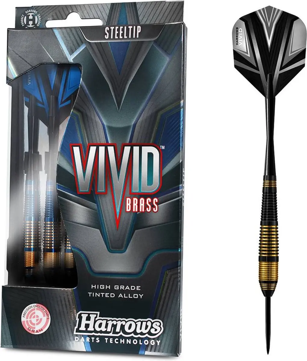 Harrows VIVID BLACK 21GR Darts - 3 Stuks