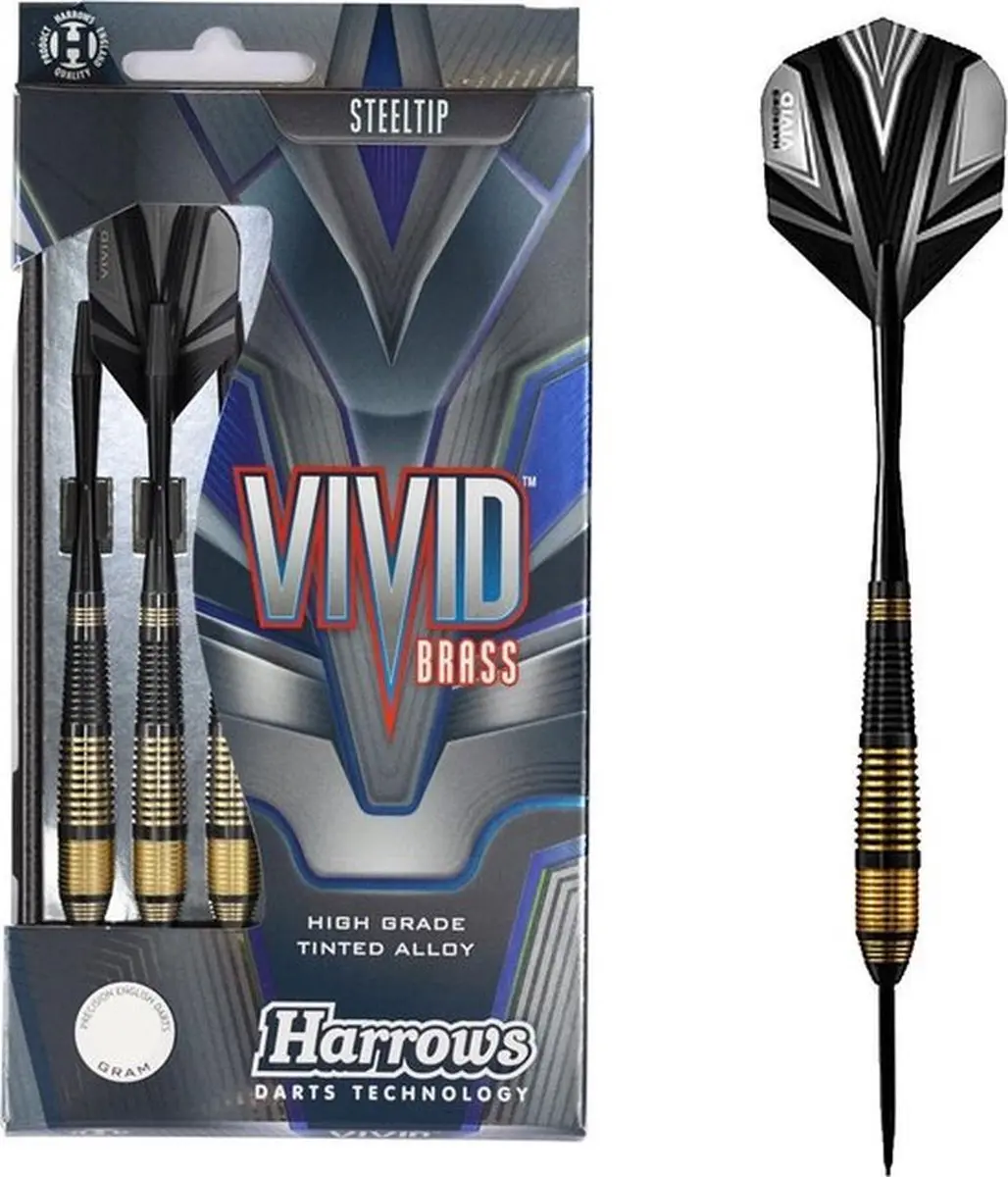 Harrows VIVID BLACK 21GR Darts - 3 Stuks
