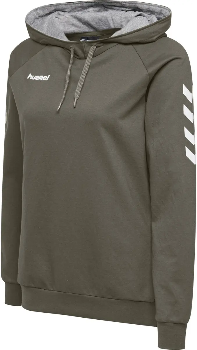Hummel Go Cotton Hoodie Dames - XS - Bruin/Wit - afbeelding 6 van 6