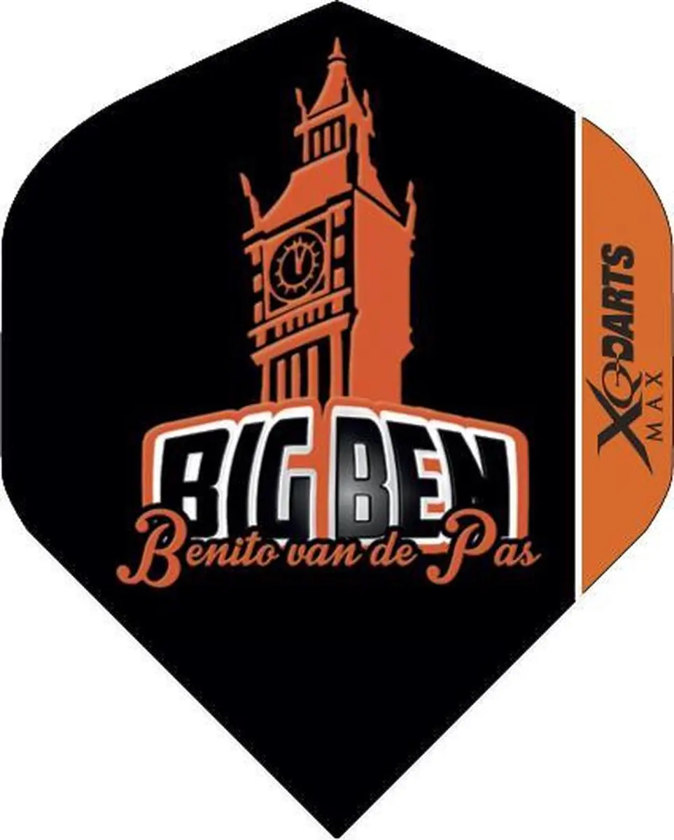 XQMax Benito van de Pas Flights Big Ben QD1000690 - 3 Stuks - Zwart - afbeelding 2 van 2