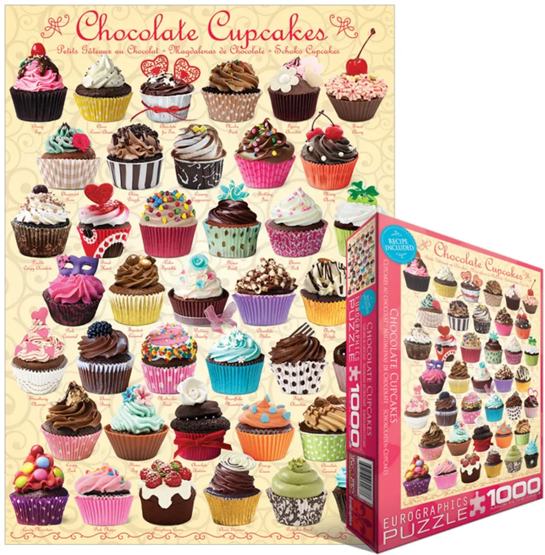 Eurographics Chocolade Cupcakes Puzzel 1000 Stuks - Meerkleurig