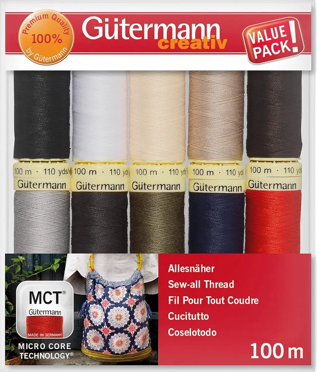 Gutermann Allesnaaigaren Set 10 Spoelen 100m