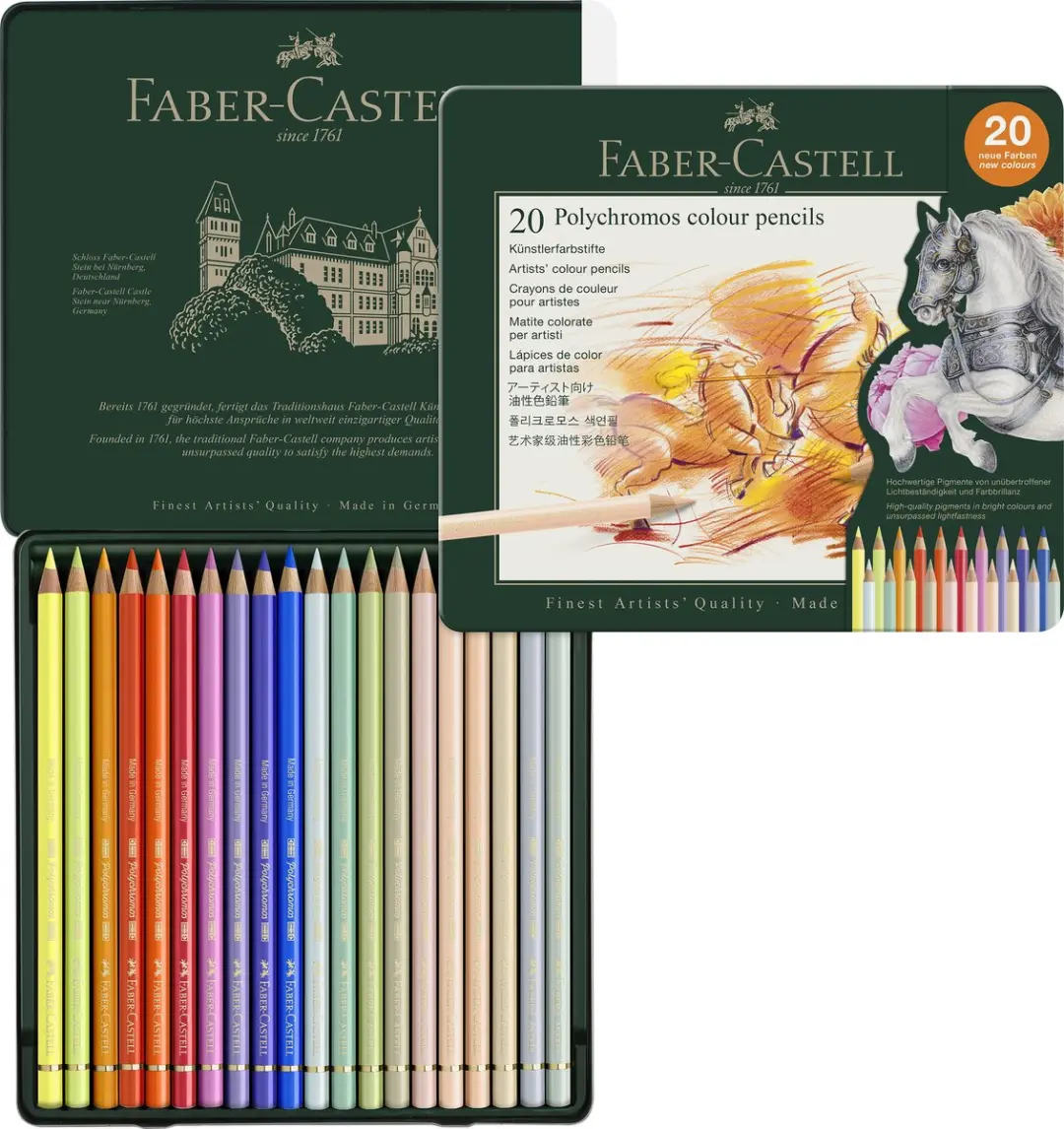 Faber-Castell Polychromos Kleurpotlood 3,8mm - 20 Stuks - Assorti